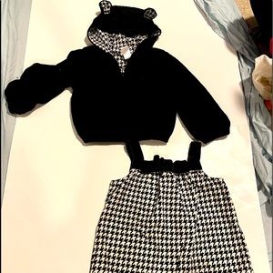 Velveteen dress and jacket houndstooth plaid 4T